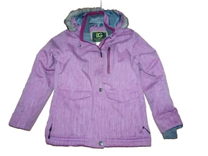 Youth Girls L Ski Jacket Coat Boulder Gear Hooded Jacket maroon/purple EUC! - Picture 1 of 10
