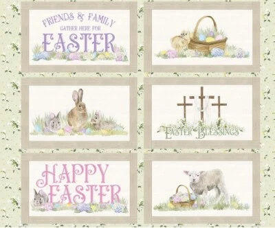 Easter Riley Blake Placemats April 36in X 43in Pillow Quilt Panel - Image 1 of 4