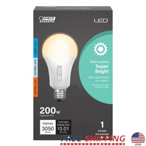 25W Color Selectable LED Bulb 200W Equivalent High Lumen A21 Energy Saving New - Picture 1 of 8