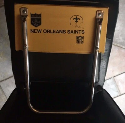 Silla de asiento de estadio New Orleans Saints de colección con respaldo usada en estadio Tulane Foto 1 de 4