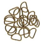 100pcs Metal Ring D Rings Webbing Buckles Strapping Belts Bags Non-Soldered DIY