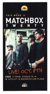 MATCHBOX TWENTY ~ 2007 NBC Today Show Concert Ticket ~ FREE SHIPPING - Picture 1 of 1