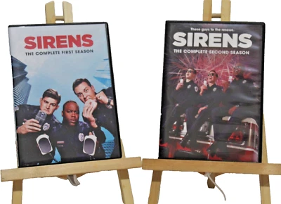 Sirens DVD Complete Season 1 & 2 US Sitcom EMTs Medical Responder Crude Comedy - Image 1 of 4