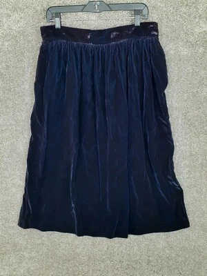 Vtg Carroll Reed Skirt Women's 16 Plum Purple Velvet Pleated Midi Full NWT Retro - Image 1 of 4