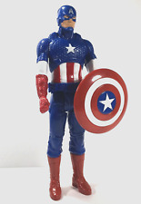BIG 12" CAPTAIN AMERICA Action Figure w/ SHEILD 2014 Marvel HASBRO Plastic Toy