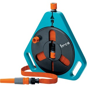 Gardena Classic Roll-Fix Flachschlauch mit Kassette 756 15M inkl. Anschlußteile