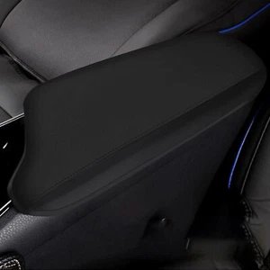 Central Storage Box Armrest Cover For Toyota C-HR 2018-2022 Faux Leather Black - Bild 1 von 7