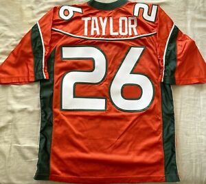 Sean Taylor Miami Hurricanes 2001 2003 authentic Nike orange stitched MED jersey