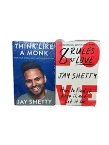Think Like a Monk and 8 Rules of Love by Jay Shetty : 2 Book Set, Paperback..... - Picture 1 of 5