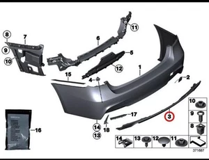 Genuine M Sport BMW 3 Series F30 F31 Double Exit Diffuser - Picture 1 of 5