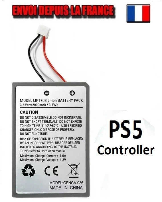 Batterie manette PS5 DualSense Playstation 5 (LIP1708) 2000mah sony controller
