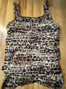 Miraclesuit Leopardenmuster Schlankmacher Tankini Schwimmen Oberteil Größe 16 formend Bügel - Bild 1 von 6