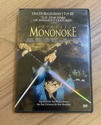 Princess Mononoke Anime Movie DVD 1999 Studio Ghibli Miyazaki Action Fantasy - Image 1 of 3