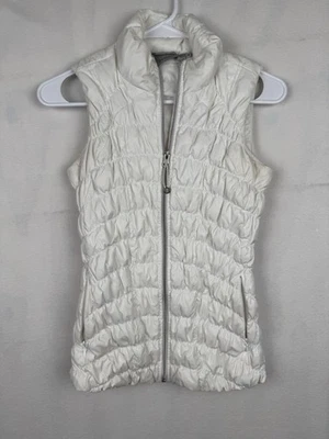 Athleta White Puffer Down Vest XXS Goose Down Athletic Lightweight - Image 1 of 4