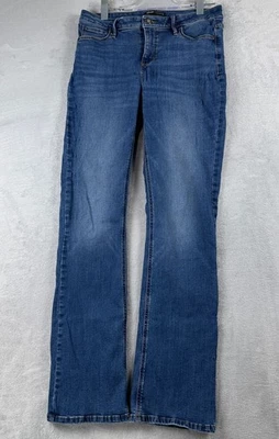 Pantalones de mezclilla Simply Vera Wang Bootcut para mujer talla 12L tiro medio lavado azul Foto 1 de 4