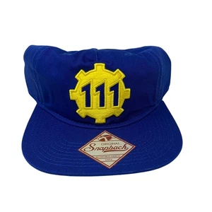 Fallout Vault 111 Gear Logo Snapback Mütze One Size blau gelb NEU - Bild 1 von 3