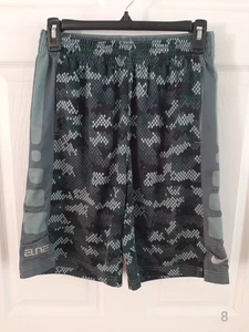 Youth XL Nike Elite Green Gray Diamond Dri-Fit Shorts - Picture 1 of 14