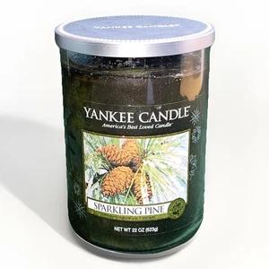 Yankee Candle ~ SPARKLING PINE ~ Large 2-Wick Tumbler ~ 22 oz ~ HTF RARE RETIRED - Picture 1 of 4