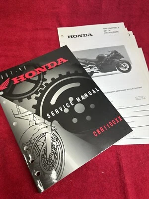 Honda 97 98 CBR1100XX Reparo e Configuração Manuais Oficial Vintage OEM - Imagem 1 de 4