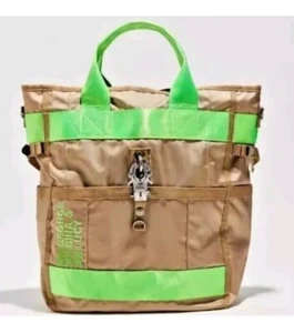 George Gina Lucy Anniehow GOOD Tote Tan + Neon Green NWT $170 - Picture 1 of 12