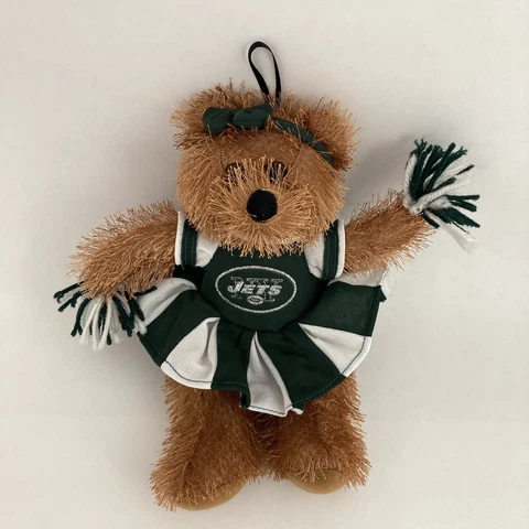 NY New York Jets Cheerleader Teddy Bear Plush Stuffed Animal 9" Cover