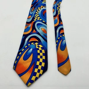 Rush Limbaugh No Boundaries Men’s Necktie 100% Silk USA Abstract Multicolor Tie - Picture 1 of 9