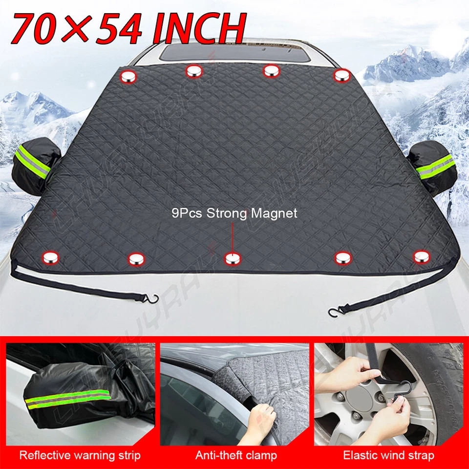 Cubierta de parabrisas de coche Dodge Fit para hielo y nieve con cubierta de espejo lateral pesada Foto 1 de 4