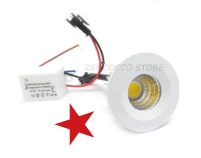 MINI FARETTO LED COB 3w = 40w puntoluce fisso incasso a molle 240Lm 220v  - Immagine 1 di 3