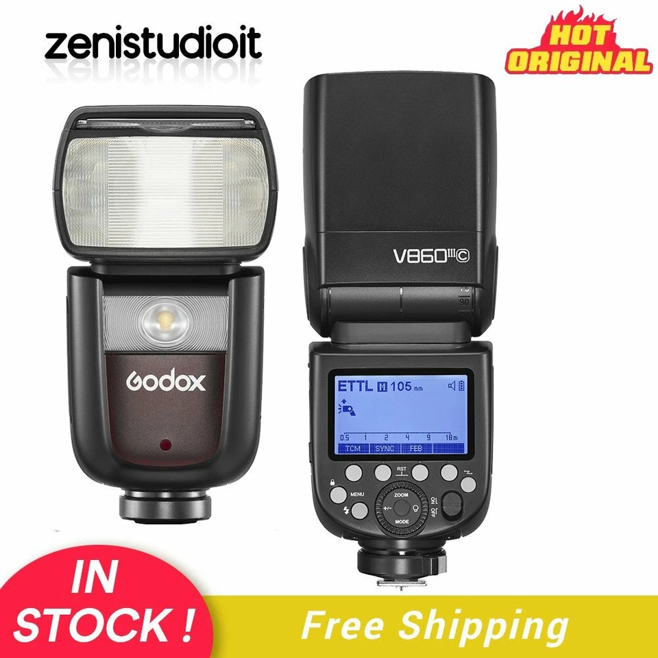 US Godox V860III-C 2.4G TTL HSS 1/8000s Upgraded Flash Speedlite for Canon DSLR - Image 1 of 4