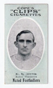 Football Card - Noted Footballers (Cope Bros.) - #89 Hunter (Bolton Wanderers) - Picture 1 of 2