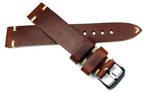 18mm WATCH BAND made Germany RIOS1931 Vintage Retro Look Genuine Leather Strap 