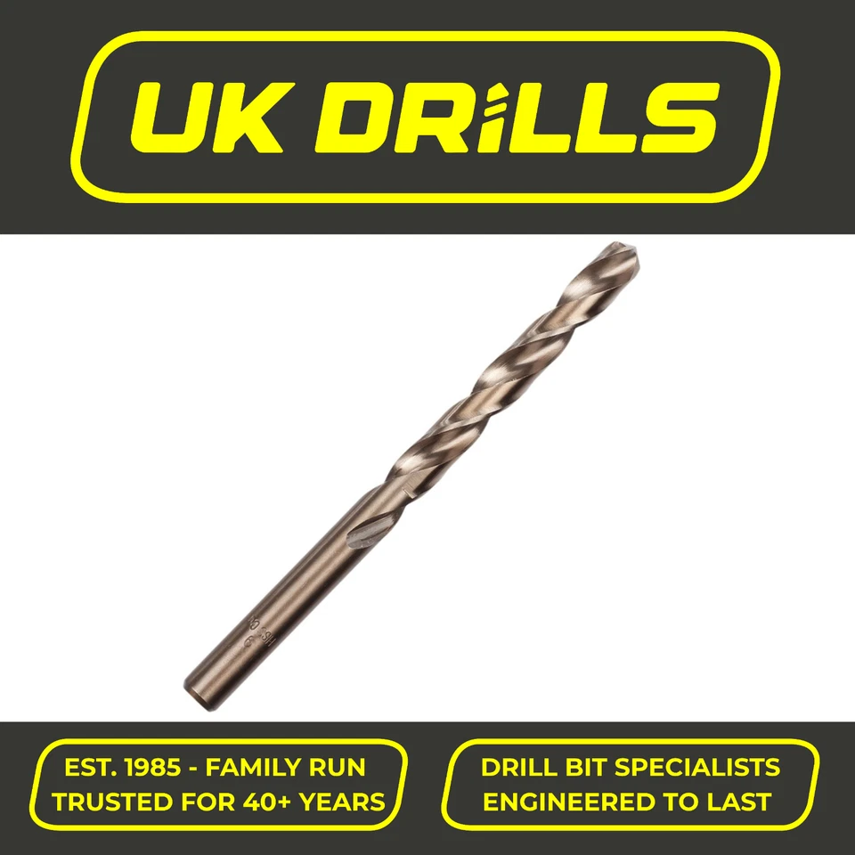 HSS COBALT JOBBER DRILL BITS M35 5% COBALT 135° SPLIT POINT-TOP QUALITY 1/5/10pc - Image 1 of 1
