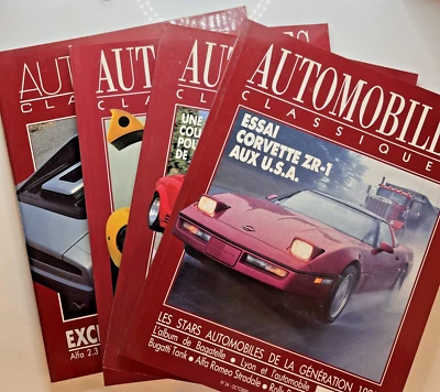 AUTOMOBILES CLASSIQUES Vintage Car Magazine Lot 88-89 Corvette Ferrari Porsche - Image 1 of 4