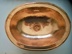 Becken Kupfer Rot Marokkanisch Oval Spüle -maschine Waschbecken Bad 38 X 30 CM - Bild 1 von 4