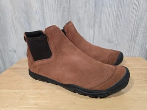Women's KEEN Chelsea Boots Brown Leather Slip-On Contour Arch - Size 8.5 - Picture 1 of 11