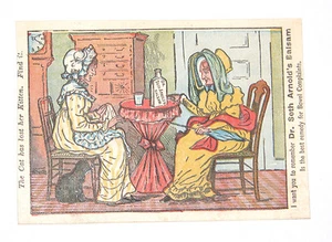 Victorian Trade Card DR SETH ARNOLDS BALSAM Remedy Darm Katze verlorenes Kätzchen Puzzle - Bild 1 von 2
