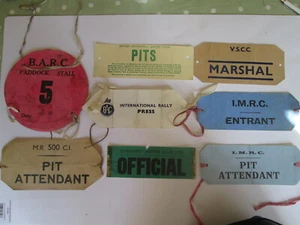 8 x assorted motorsport armbands.Seven fifty club. BARC.VSCC.RAC.MR500 CI.IRMC. - Picture 1 of 12
