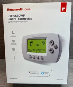 HONEYWELL HOME RTH6580WF WI-FI 7-DAY PROGRAMMABLE SMART THERMOSTAT DIGITAL BCKLT - Picture 1 of 6