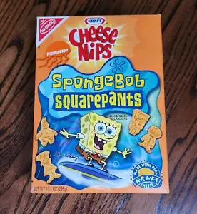 Pantalones cuadrados vintage Bob Esponja Cheese Nips Nabisco Nickelodeon *CAJA VACÍA 2002* - Imagen 1 de 19