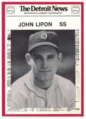 1981 The Detroit News #26 John Lipon - Detroit Tigers - Image 1 of 2