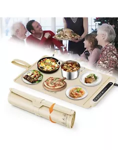 Food Warming Mat Electric Tray: Adjustable Silicone Heating Pad with 3 Temperatu - Picture 1 of 7