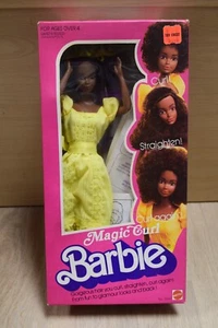 1981 Vintage Magic Curl Barbie Black Hair #3989 With Box Vintage Rare - Picture 1 of 11