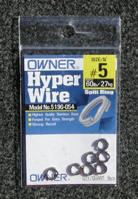 OWNER #7 HYPER WIRE SPLIT RINGS 80 LB/36KG 7PCS - Image 1 of 1