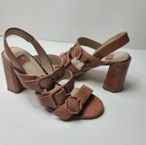 Louise Et Cie Soft Rose Verona Croco Lo-Loni Sandals Size 6 - Picture 1 of 8