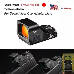 Tactical Pistol Red Dot Reflex Sight 3 MOA OWL for Doctor Cut Plate G3C TORO PDP - Picture 1 of 13