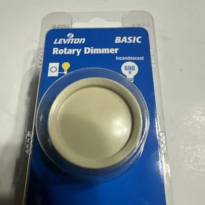 Leviton Basic Incandescent Rotary Light Dimmer 600W # 700-1 Ivory - Picture 1 of 4
