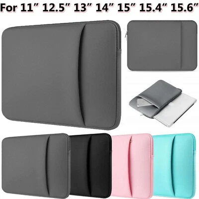 Tablet Laptop Neoprene Zip Bag Case For 11" 12" 14" 15" inch Sleeve Pouch Cover - Image 1 of 4