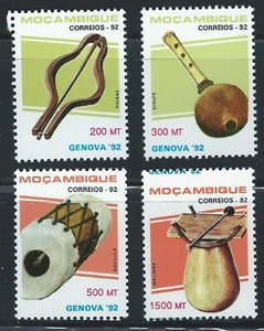 Mozambique Sc 1181-4 Musical Instr. Traditional Phiane, Xirupe, Ngulula, Malimba - Picture 1 of 5