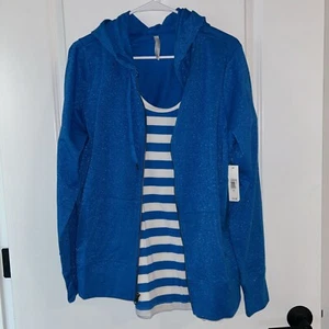 Old Navy Shimmery Cardigan/Tank Top Set, NWT, XL Cardigan, Large Tank - Picture 1 of 7