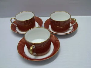 Tazas y platillos Fitz & Floyd RONDELLE-TERRA COTTA / Juego de 3 - Imagen 1 de 6